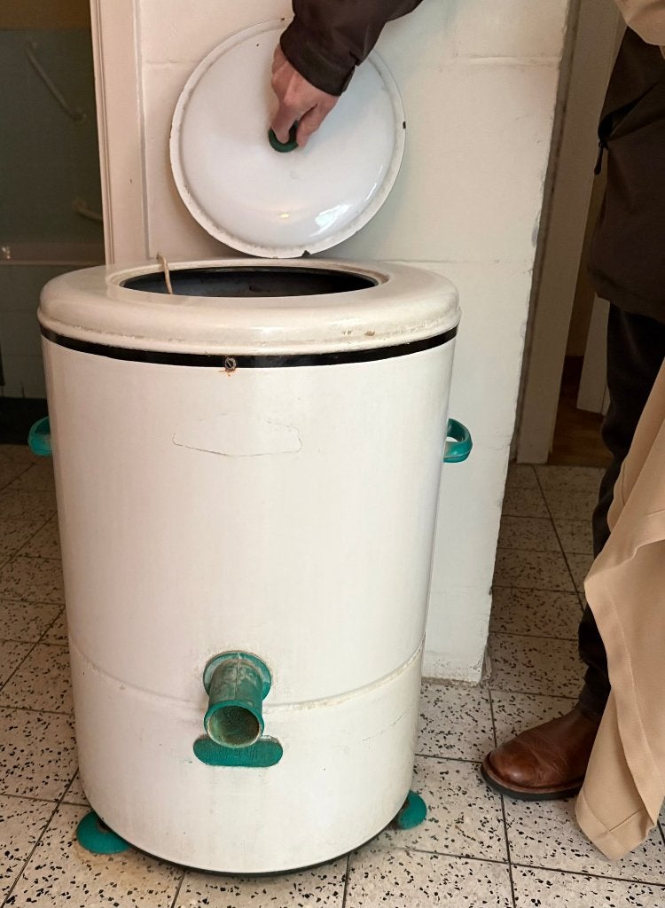 Werkende vintage wascentrifuge – retro – uniek stuk, Witgoed en Apparatuur, Wasdrogers, Ophalen, Gebruikt, Bovenlader, Overige typen