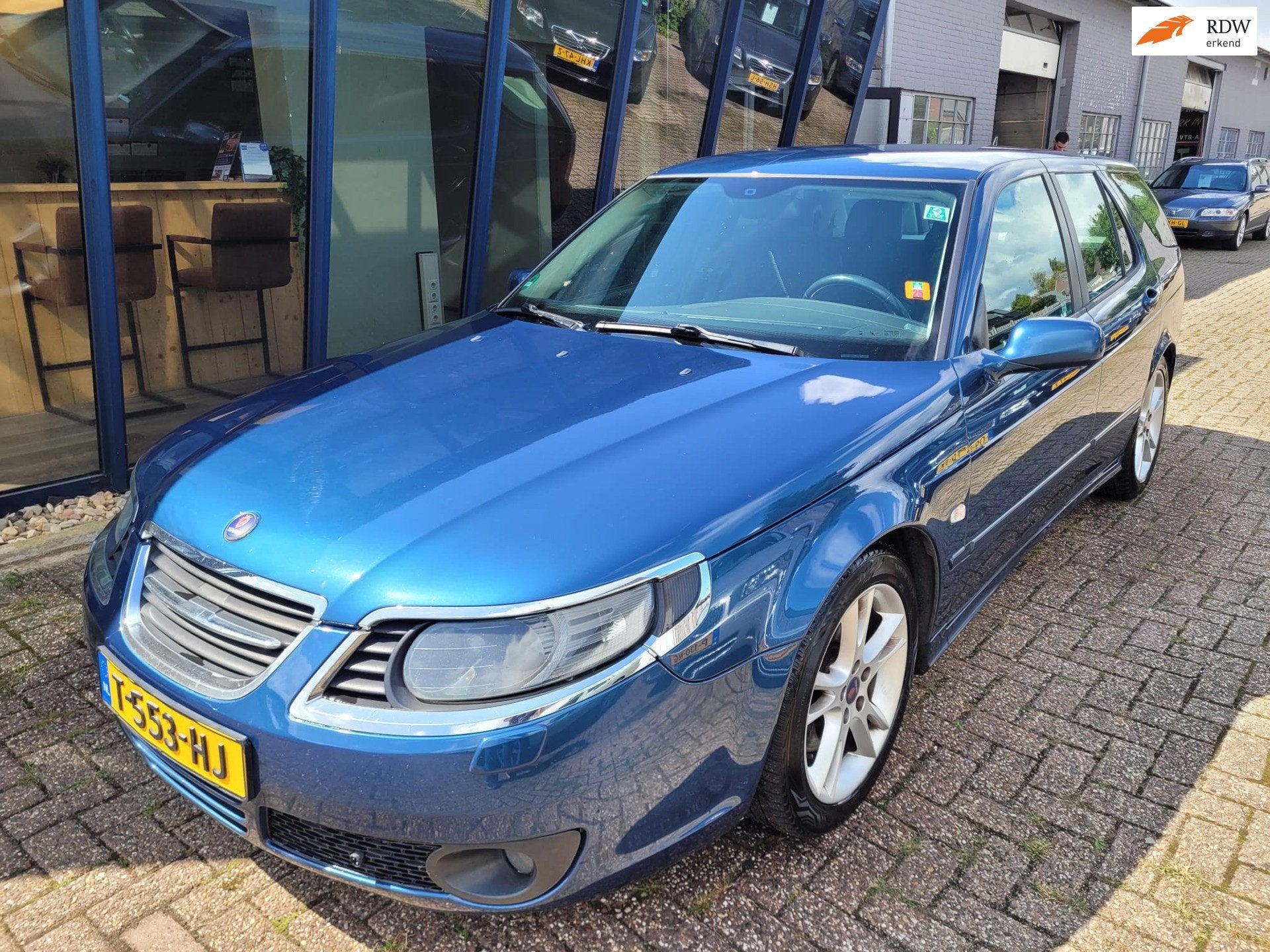 Saab 9-5 Estate 2.3 Turbo Aero APK 02-2027, Zwart, 4 cilinders, 2290 cc, Blauw