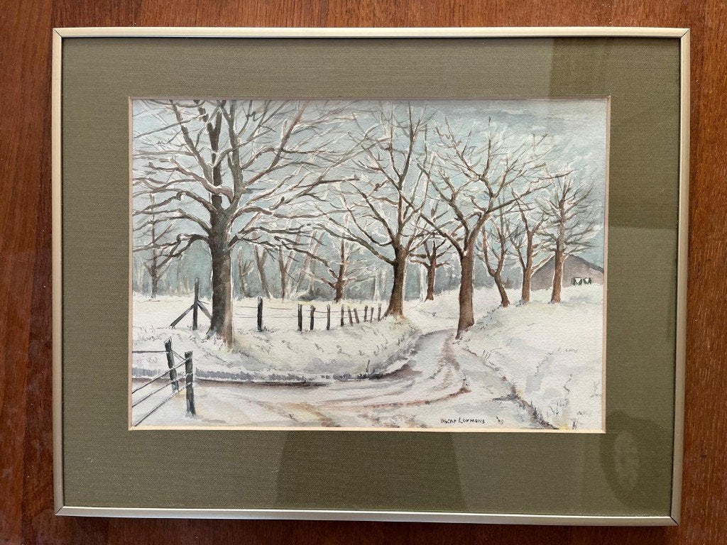 Winterlandschap met lijst, Ophalen, Origineel werk