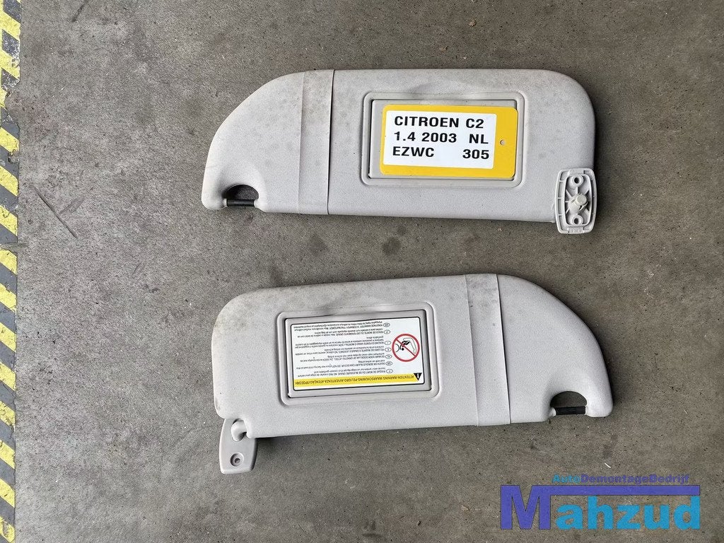 CITROEN C2 Zonnenklep links rechts 2003+, Auto-onderdelen, Interieur en Bekleding, Gebruikt, Citroën, Stellantis N.V., Ophalen of Verzenden