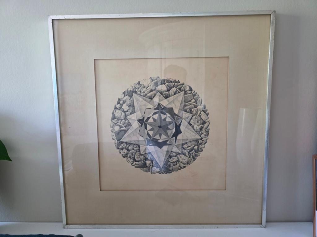 M.C. Escher - Order and Chaos II (1955) - Originele Zeefdruk, Antiek en Kunst, Ophalen