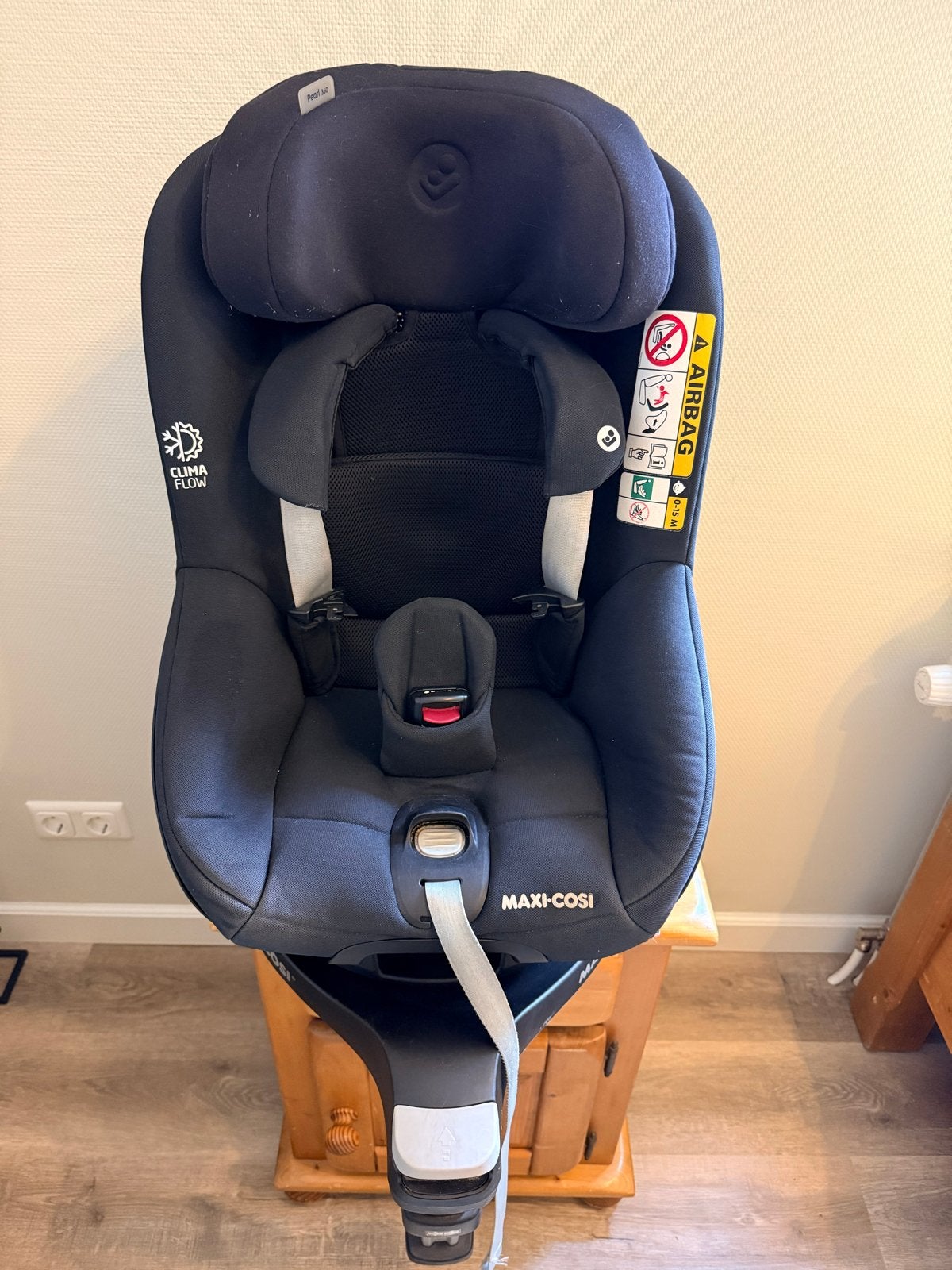 Maxi-Cosi Pearl 360 Autostoel met familyfix 360 i-size, Ophalen, Verstelbare rugleuning, 0 t/m 18 kg, Zo goed als nieuw