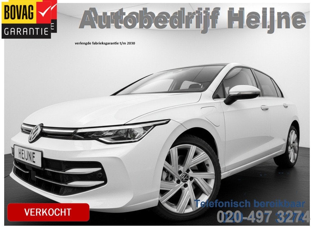 Volkswagen Golf 1.5 eHybrid 204PK PHEV STYLE EDITION CAMERA/, 12 maanden, Zwart, 4 cilinders, Wit