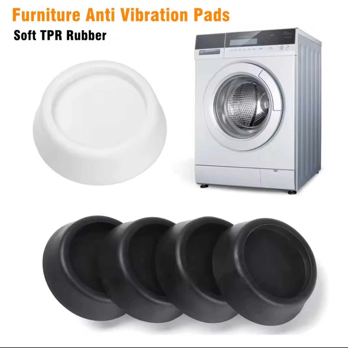 Handige Wasmachine Anti Vibratie Pads, 8 tot 10 kg, Ophalen of Verzenden, 85 tot 90 cm, 1600 toeren of meer