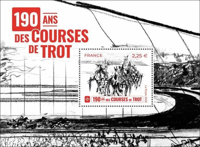 Jaar 2026 Bloc 190 ans des Courses de Trot., Ophalen of Verzenden, Postfris