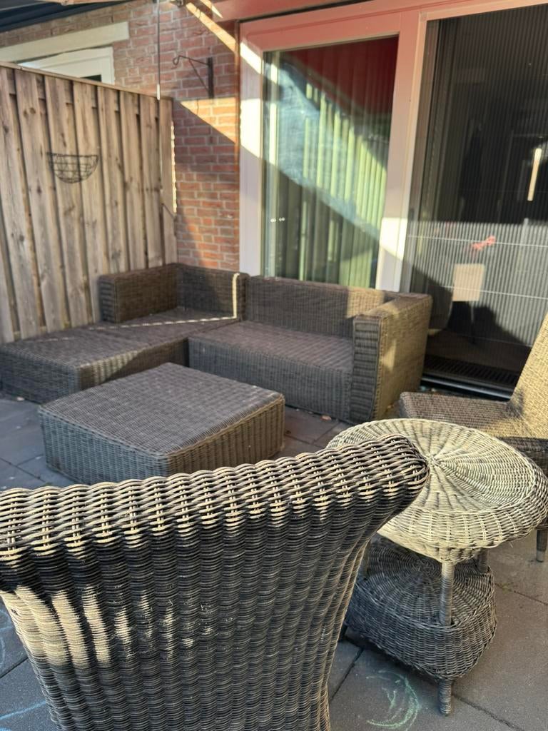 Tuinset, Ophalen, Kunststof, 6 zitplaatsen, Zo goed als nieuw