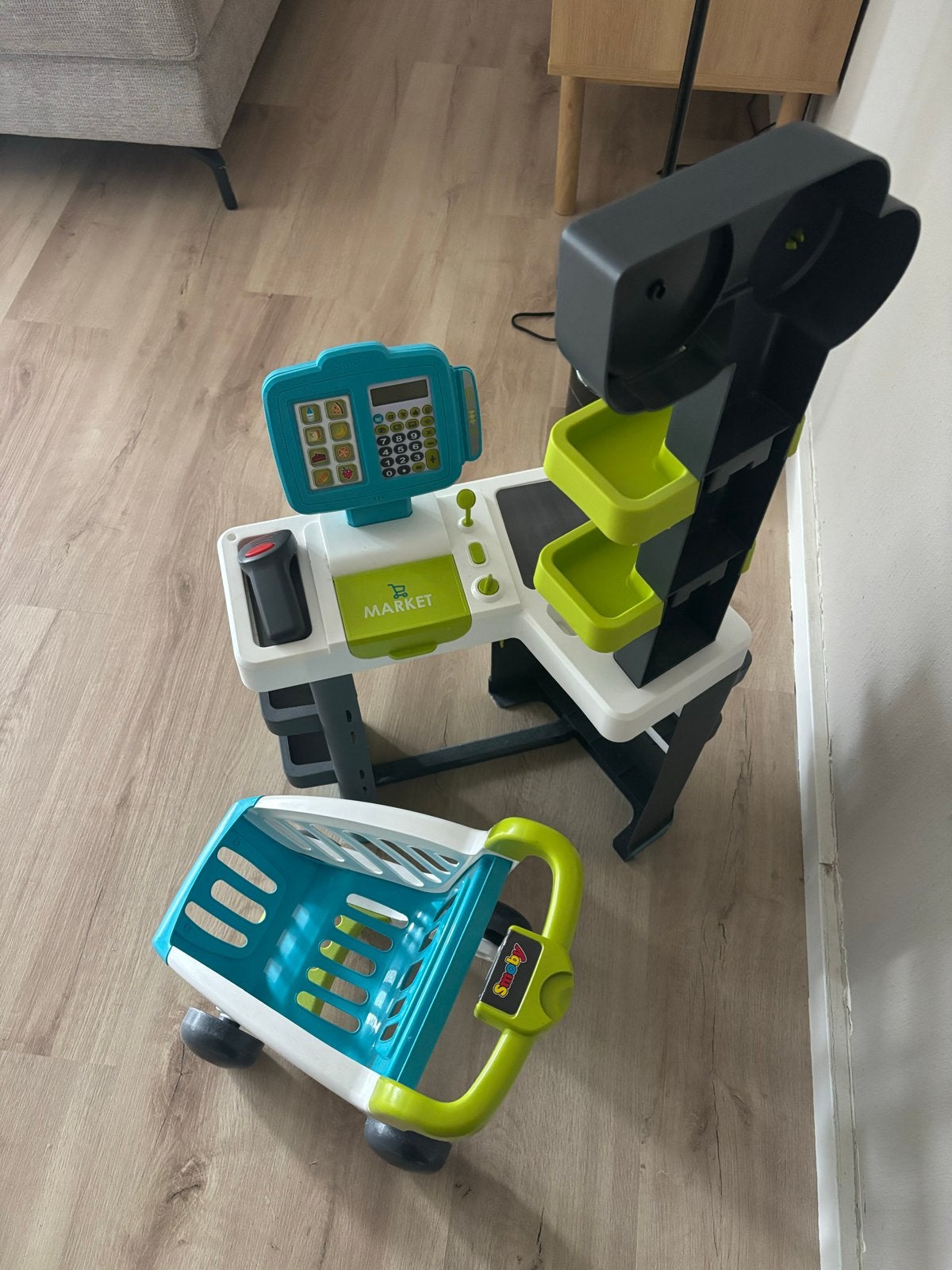 Smoby Supermarkt met winkelwagen en accessoires, Ophalen, Zo goed als nieuw, Jongen of Meisje