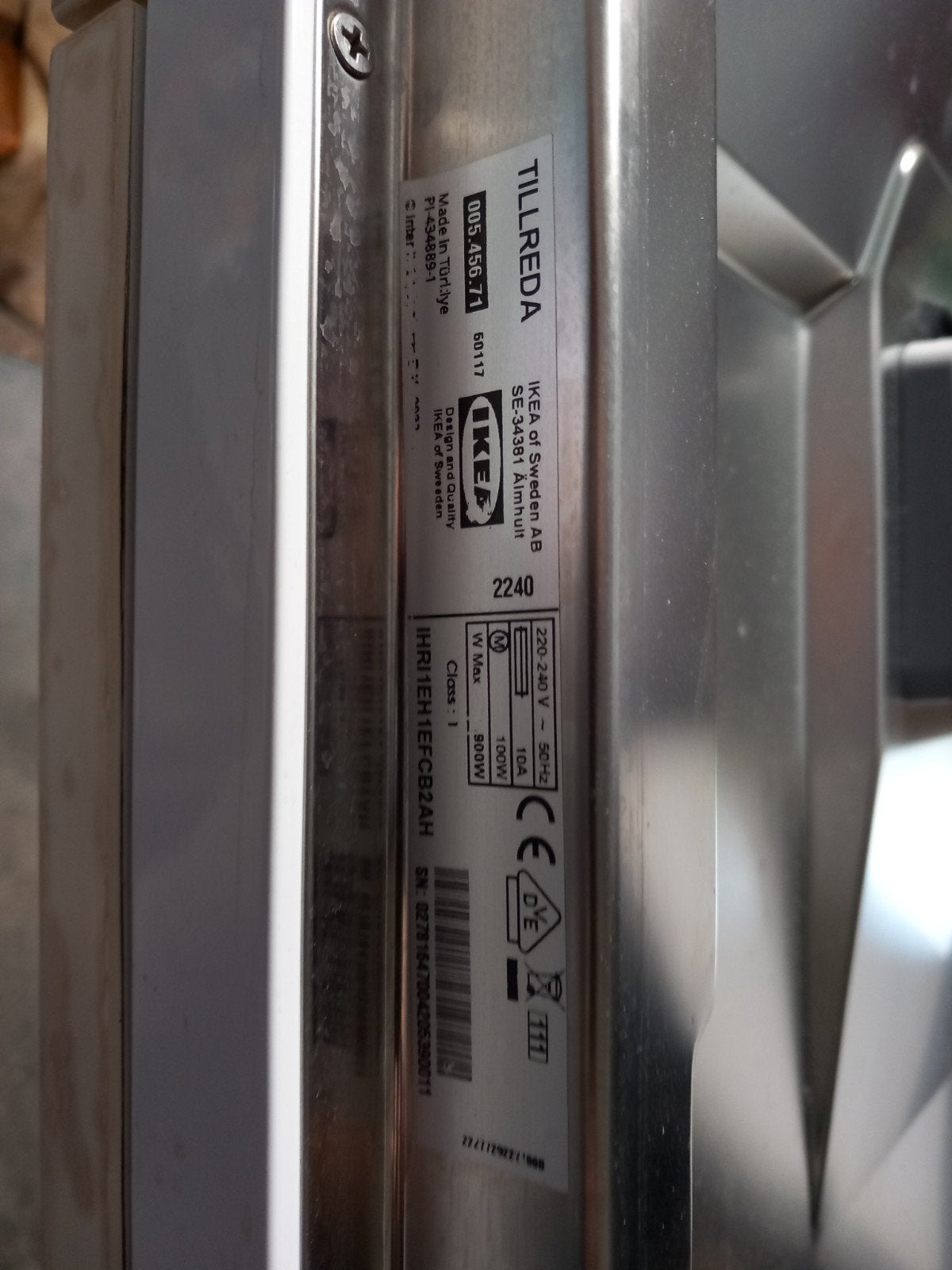 IKEA TILLREDA Inbouw Vaatwasser - Gebruikt, Ophalen, Gebruikt, 60 cm of meer, Inbouw