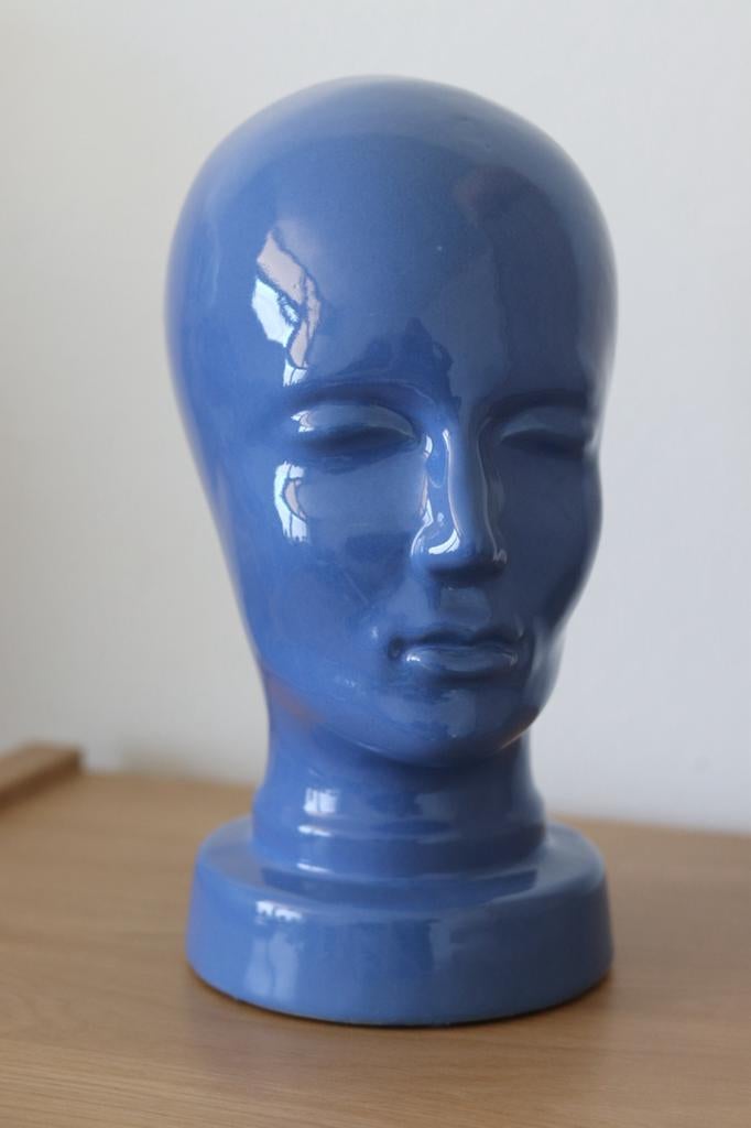 scheurich hoofd blauw west germany vintage keramiek retro, Ophalen
