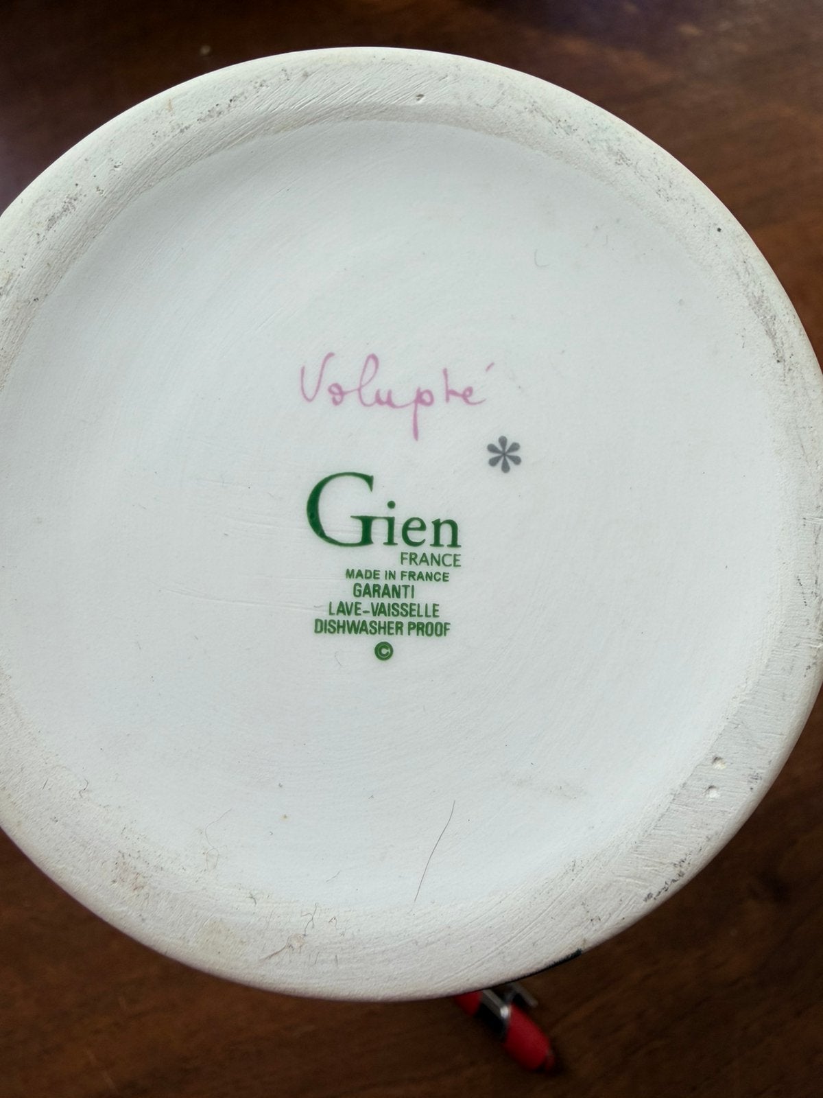 Gien VOLUPTE vaasje, Huis en Inrichting, Ophalen of Verzenden, Zo goed als nieuw, Porselein, Overige stijlen