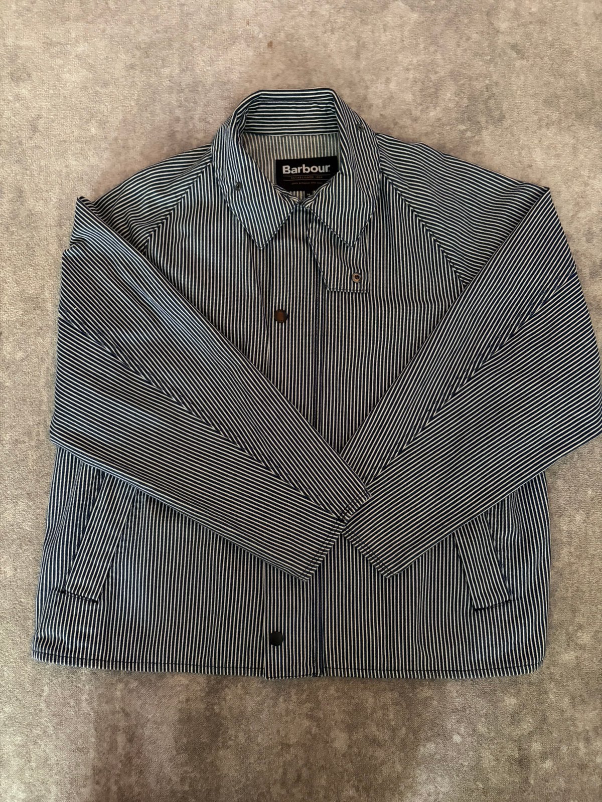 Barbour denim jacket, Ophalen of Verzenden, Zo goed als nieuw, Maat 48/50 (M), Blauw