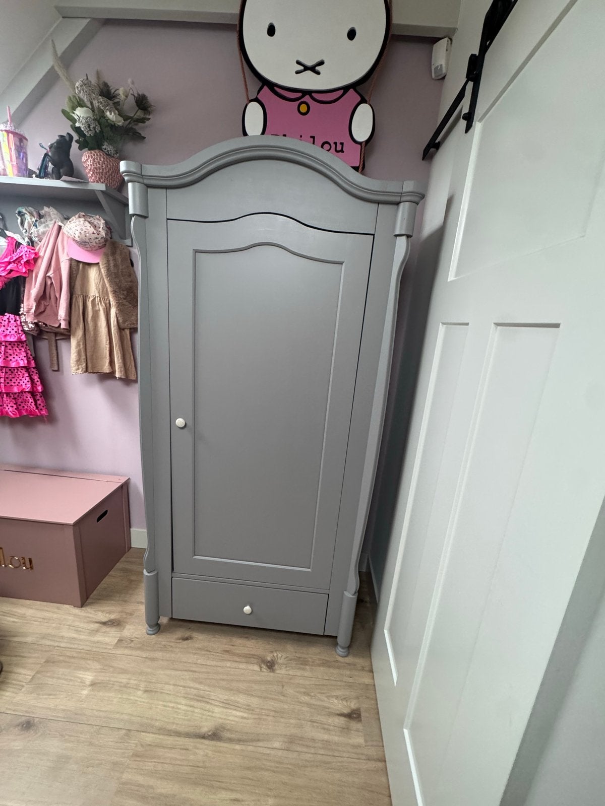 Coming Kids Pebbles garderobekast - grijs, Ophalen, Kast, 50 tot 70 cm, 105 cm of meer