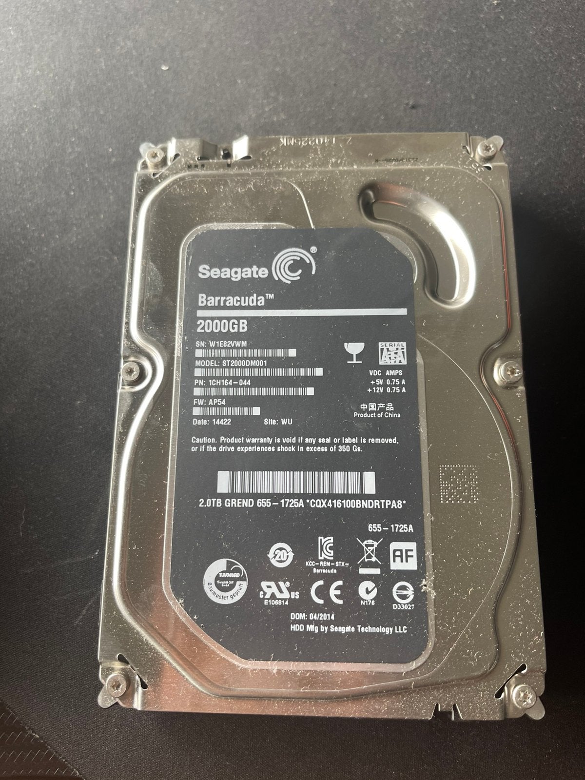Seagate barracuda black 2tb hdd, Intern, Ophalen of Verzenden, Zo goed als nieuw, SATA