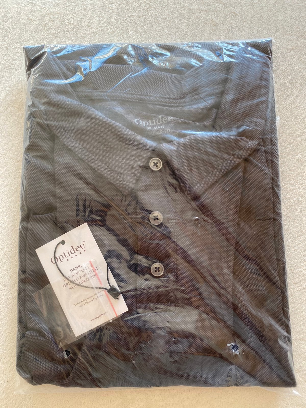 Optidee poloshirt mannen maat XL antraciet, Kleding | Heren, Ophalen of Verzenden, Nieuw, Maat 56/58 (XL), Grijs