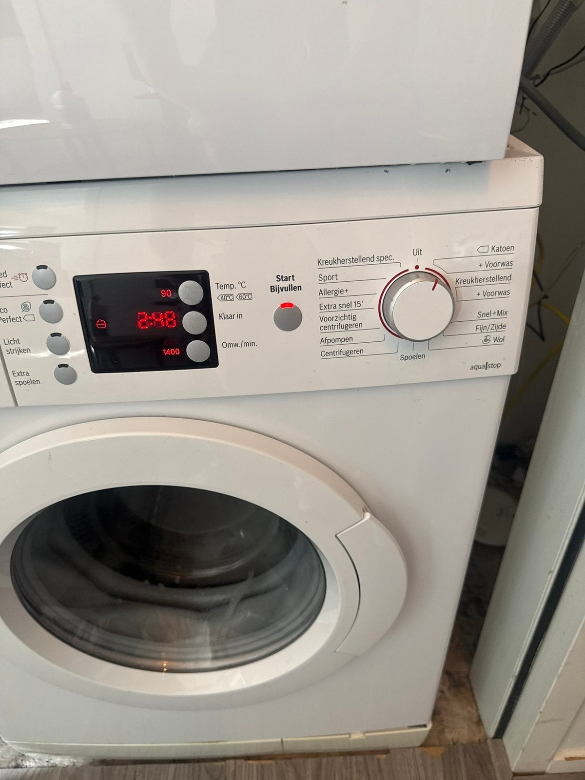 Bosch wasmachine, Ophalen, Gebruikt, Wolwasprogramma, Voorlader