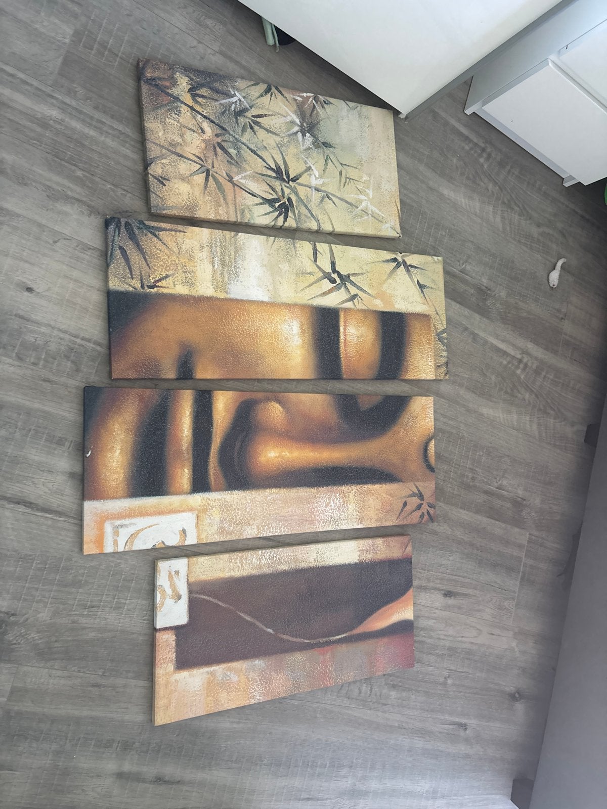 Boeddha schilderij - 5-delig canvas set, Ophalen, Overig onderwerp, Print, Op houten frame