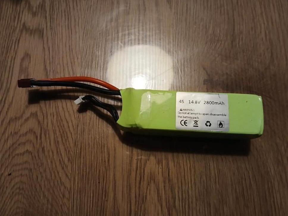Lipo 4S 14.8V 2800mAh met Deans T-stekker, Ophalen of Verzenden, Gebruikt