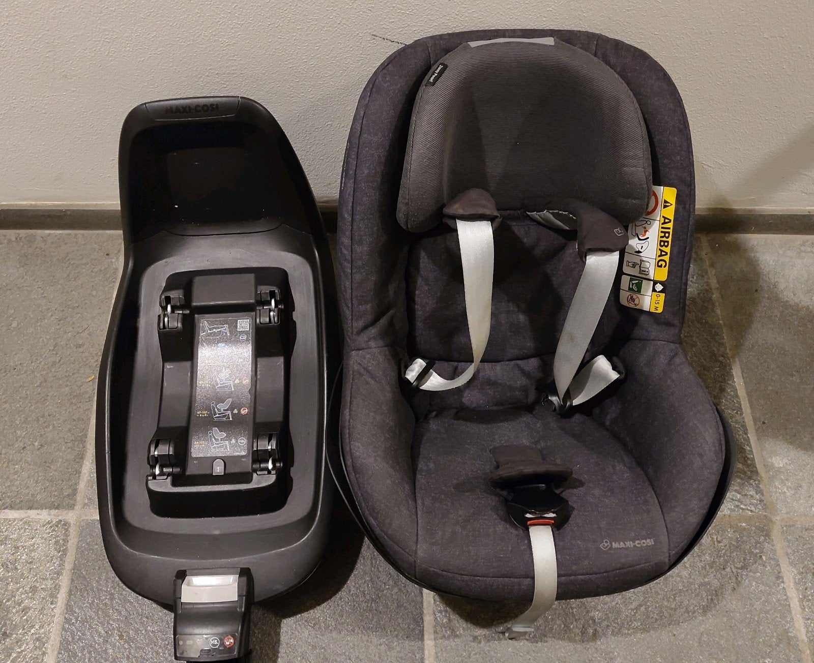 Maxi cosi 2 way fix en 2 way Pearl, Ophalen, Verstelbare rugleuning, Gebruikt, 9 t/m 18 kg