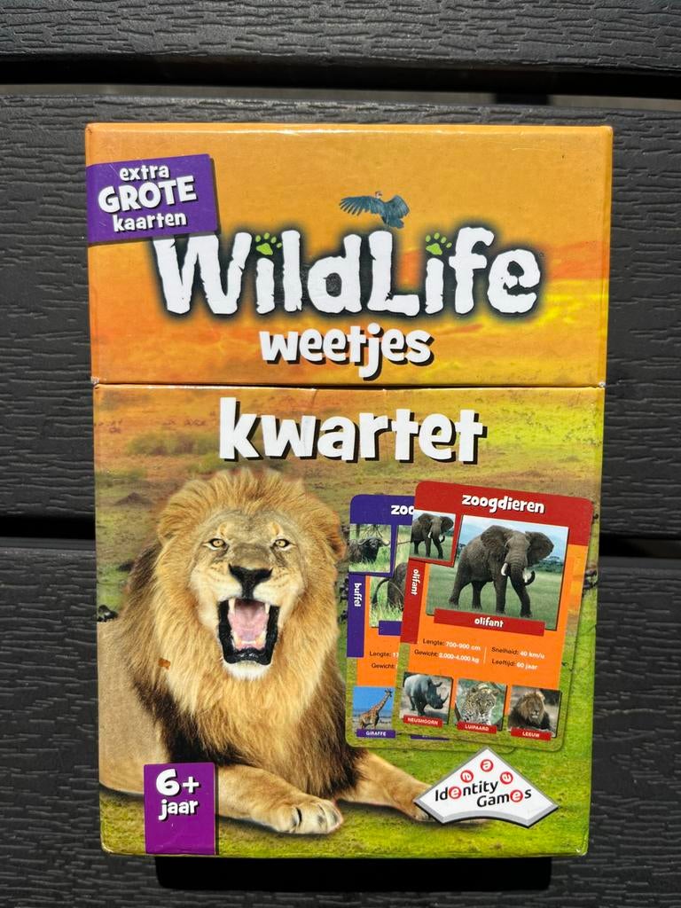 Wildlife Weetjes Kwartet - Educatief Kaartspel, Drie of vier spelers, Ophalen of Verzenden, Zo goed als nieuw