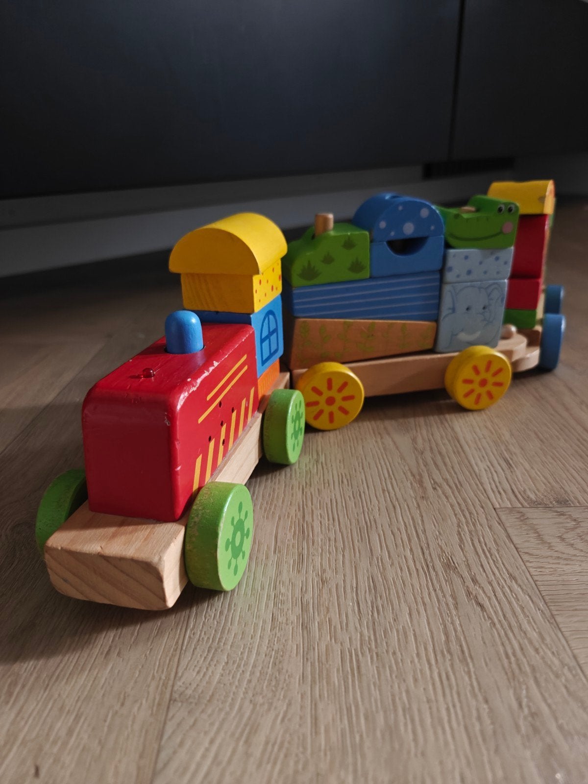 Playtive Junior Houten Stapeltrein met Geluid - HG05087, Ophalen of Verzenden, Zo goed als nieuw, Overige typen