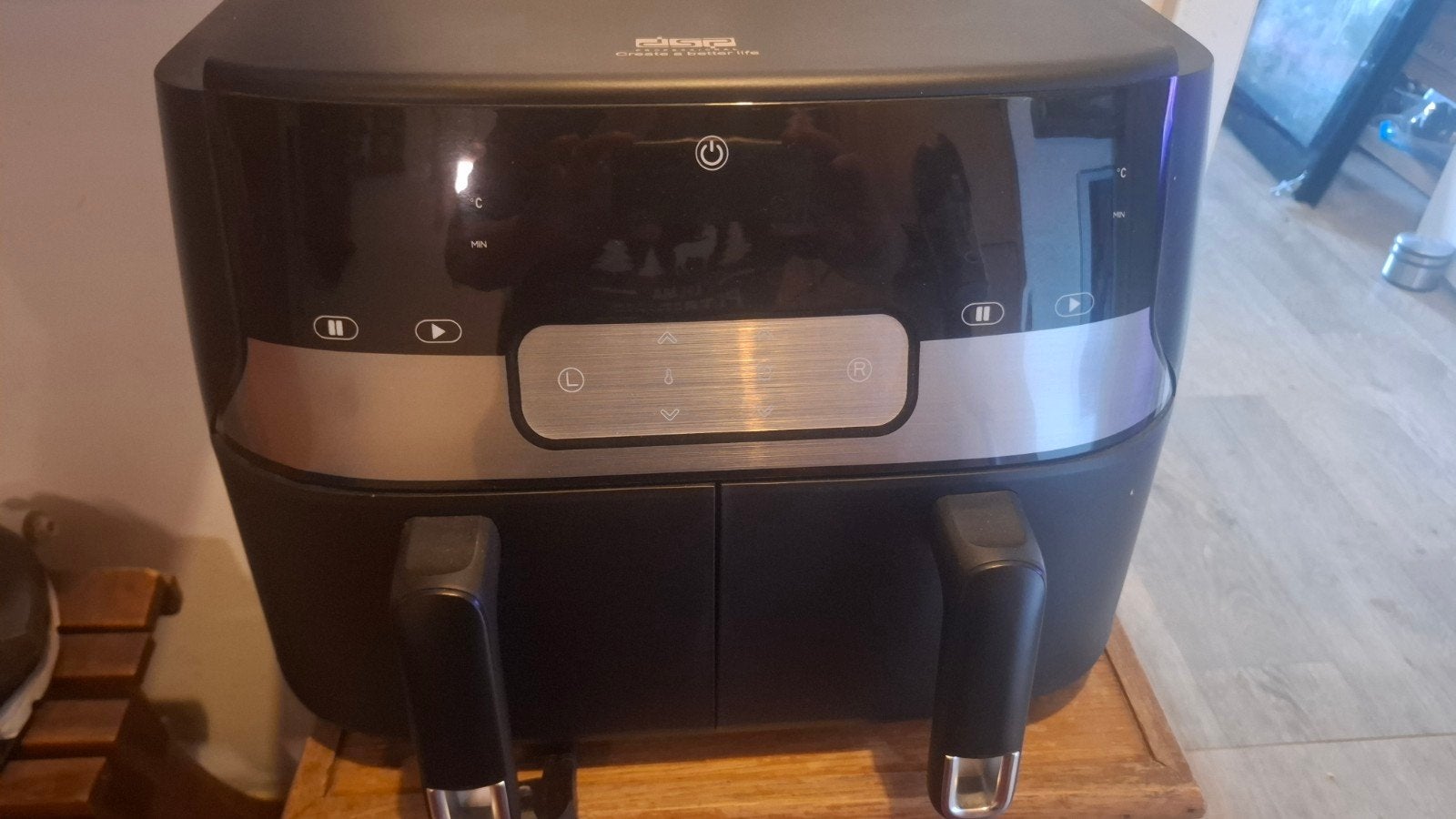 Dubbele Airfryer - Zo goed als nieuw, Ophalen, Zo goed als nieuw, Airfryer, 1500 gram of meer