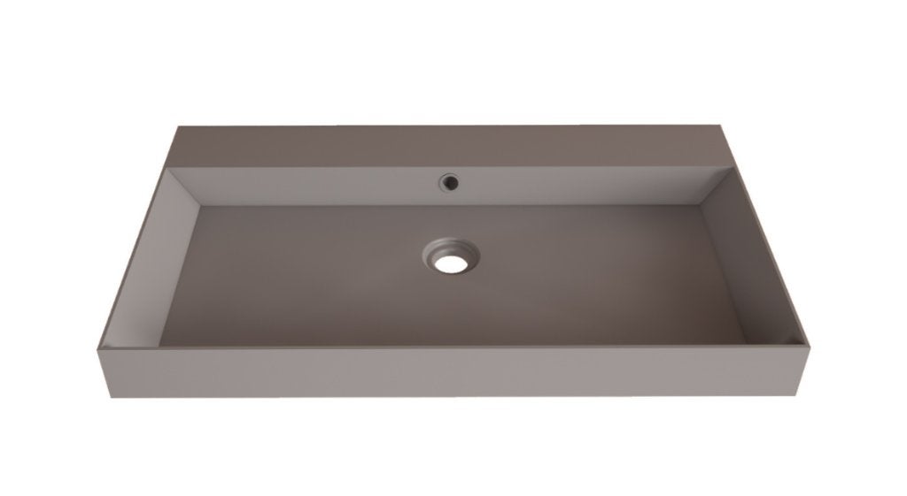 Wastafel 80 cm - Leigrijs - Gliss Design, Ophalen of Verzenden, Nieuw, Steen, Wastafel