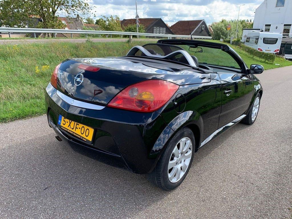Opel Tigra 1.4 16V Twintop 2005 Zwart, Auto's, Opel, Voorwielaandrijving, 4 cilinders, Cabriolet, Handgeschakeld