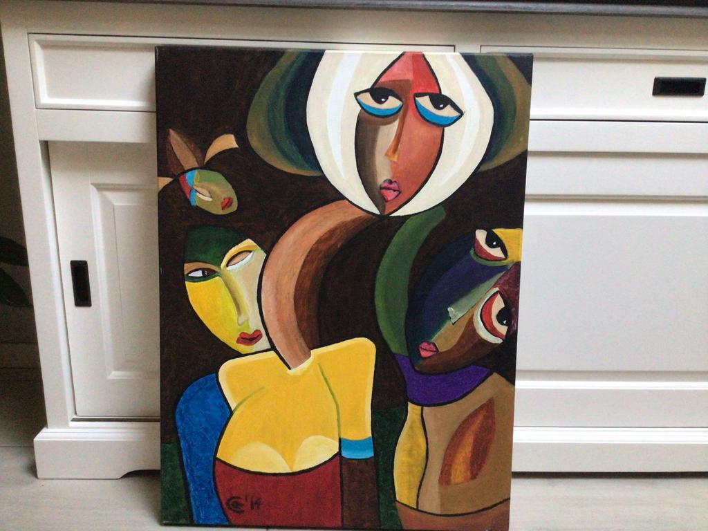 Abstract schilderij - moderne kunst, Ophalen