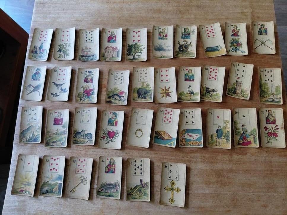 Lenormand kaarten, Ophalen