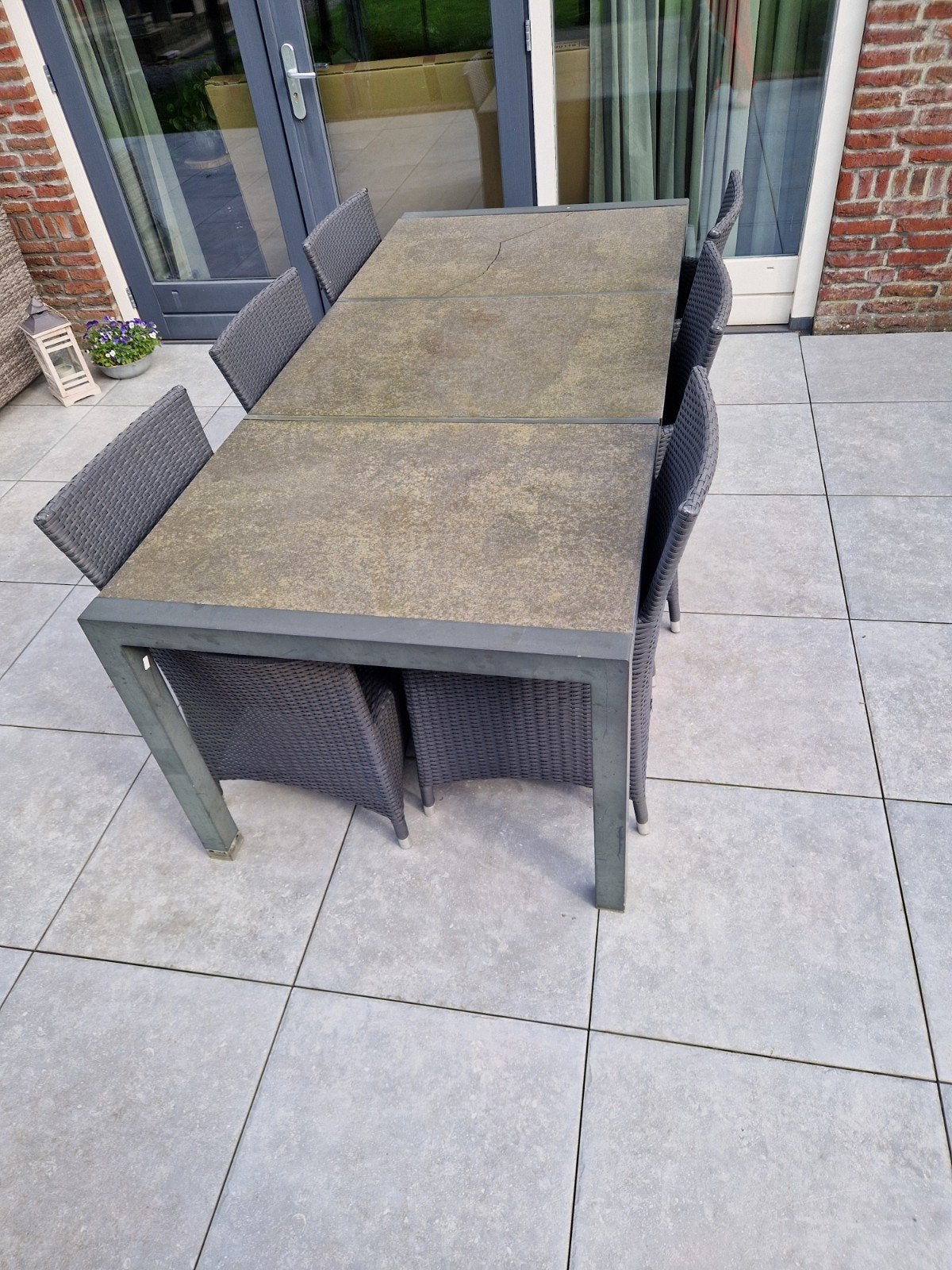 Tafel met natuursteen, Ophalen, Overige materialen, Gebruikt, 6 zitplaatsen