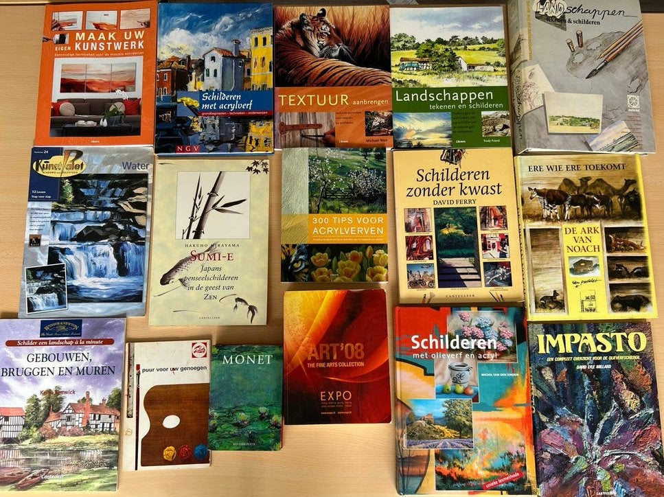 Boeken over schilderen - 16 stuks, Verzenden, Gelezen, Schilder- en Tekenkunst