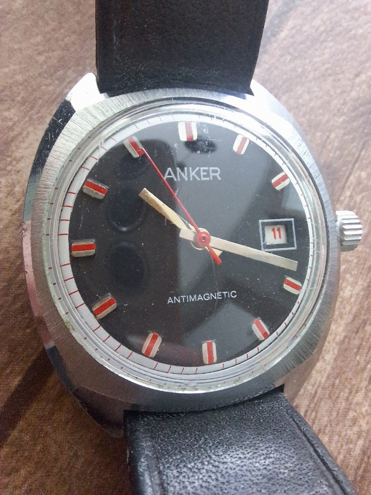 Vintage Anker Antimagnetic handopwind horloge – werkend, Ophalen of Verzenden, Polshorloge, Overige merken