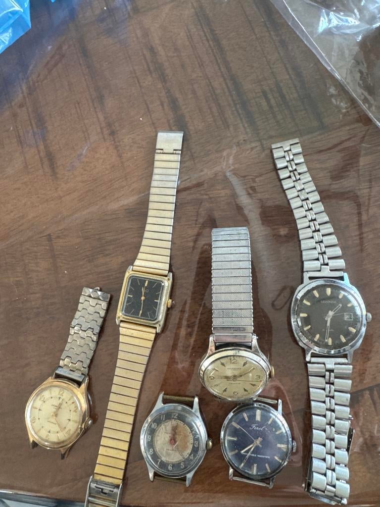 Vintage Horloges Collectie - Diverse Merken en Stijlen, Overige merken, Gebruikt, Staal, Polshorloge