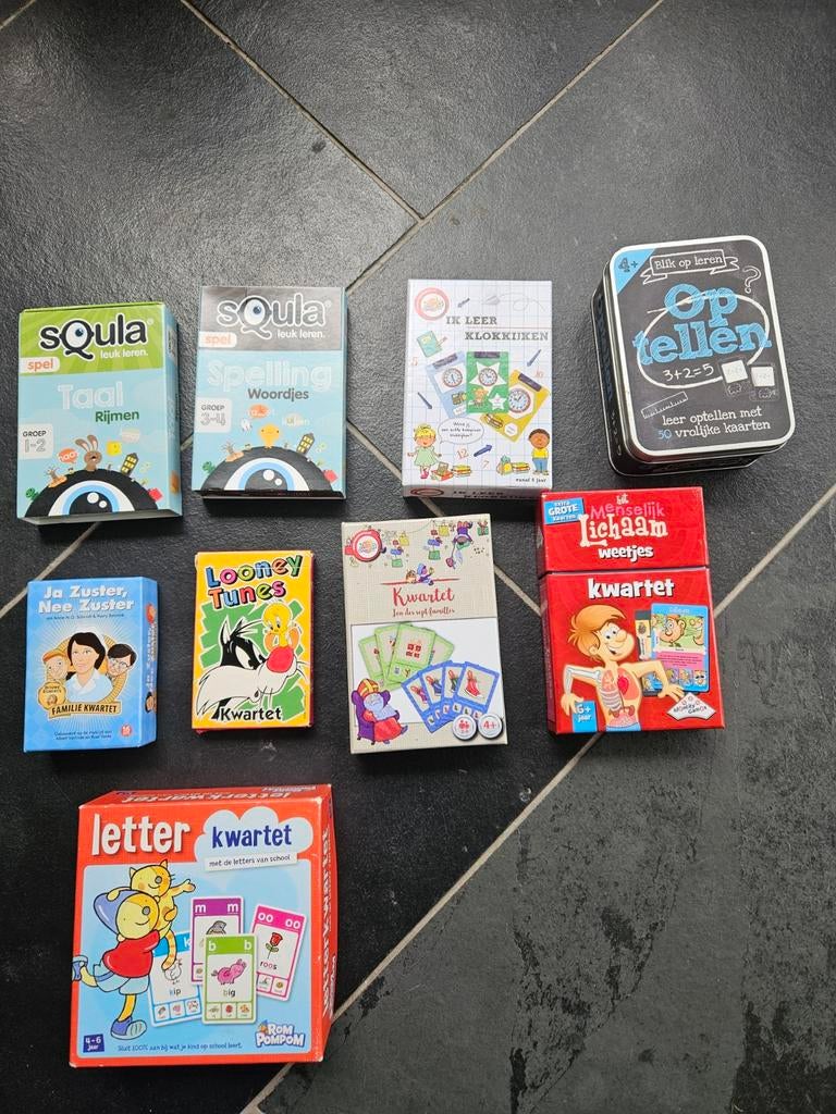 Educatieve Spelletjes en Kwartetten - Diverse Sets, Vijf spelers of meer, Ophalen of Verzenden, Gebruikt, Diverse uitgevers (o.a. Soula, Jumbo, Rom Pompom)