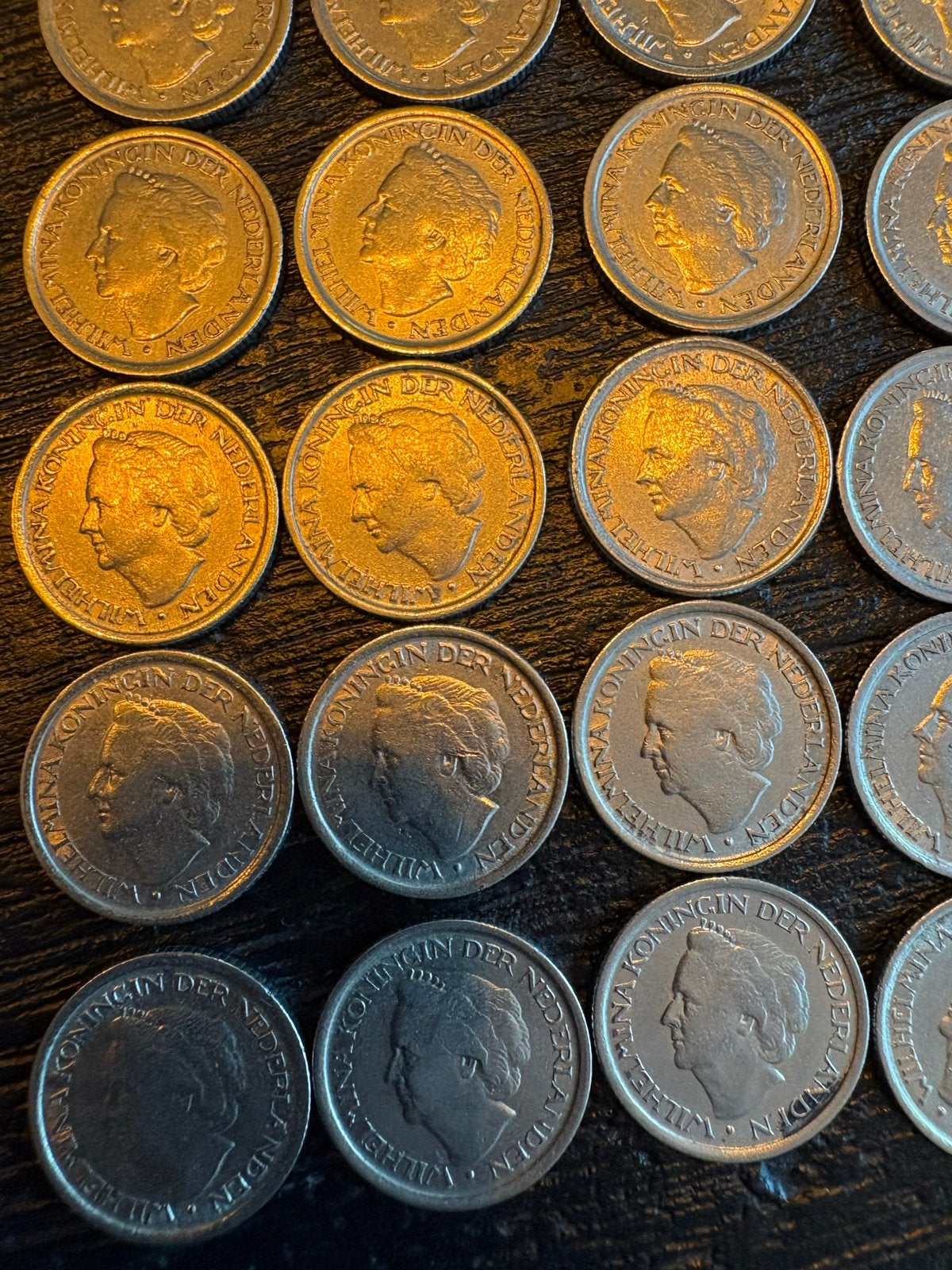 36 Wilhelmina kwartjes 1948 en 13 dubbeltjes, Postzegels en Munten, Ophalen of Verzenden, Koningin Wilhelmina, 25 cent, Setje