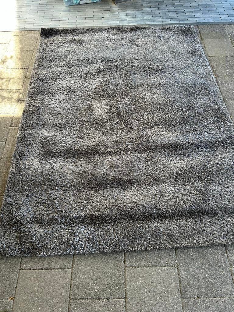 Antraciet vloerkleed 170x240 cm, Ophalen, Gebruikt, 150 tot 200 cm, 200 cm of meer