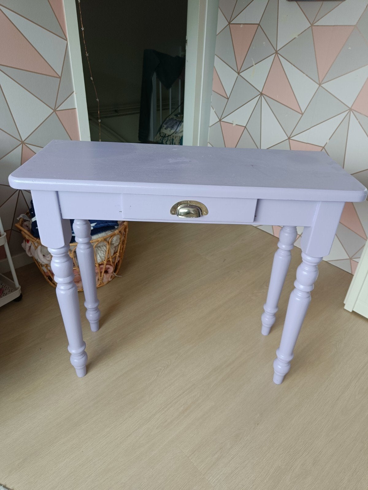 paarse sidetable make up tafel, Ophalen, Gebruikt, 50 tot 100 cm, 25 tot 50 cm