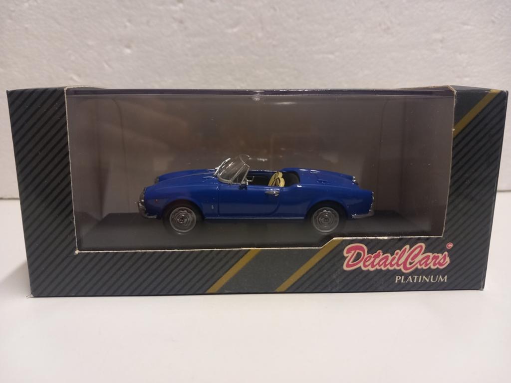 Detailcars 1/43 Alfa Romeo Giulietta Spyder blauw, Ophalen of Verzenden, Zo goed als nieuw, Auto, Overige merken