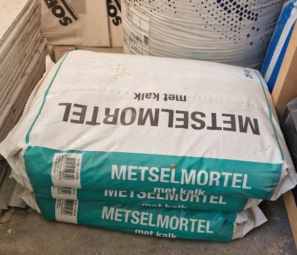 Metselmortel met kalk 3 zakken, Doe-het-zelf en Verbouw, Metselstenen, Ophalen, Nieuw, Overige typen
