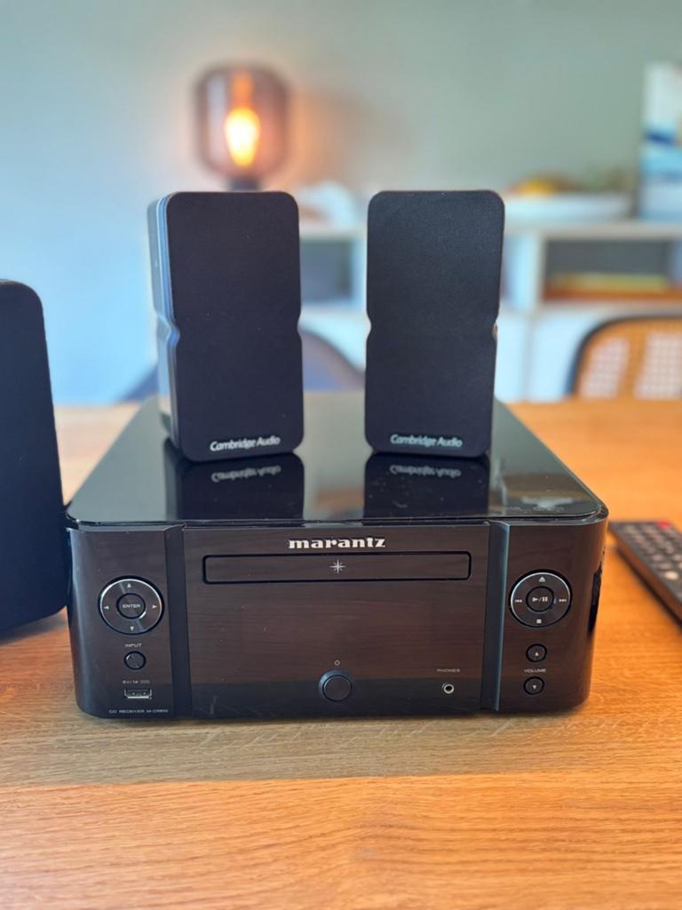 Marantz M-CR610 Melody Media Receive + Cambridge subwoofer, Ophalen of Verzenden, Zo goed als nieuw, Cd-speler, Overige merken