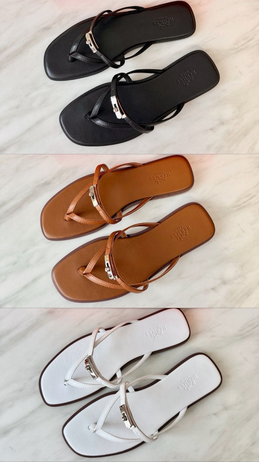 Hermès Miss Sandals – Wit Zwart Bruin – Maat 36 t/m 40, Kleding | Dames, Hermes, Ophalen of Verzenden, Nieuw, Sandalen of Muiltjes