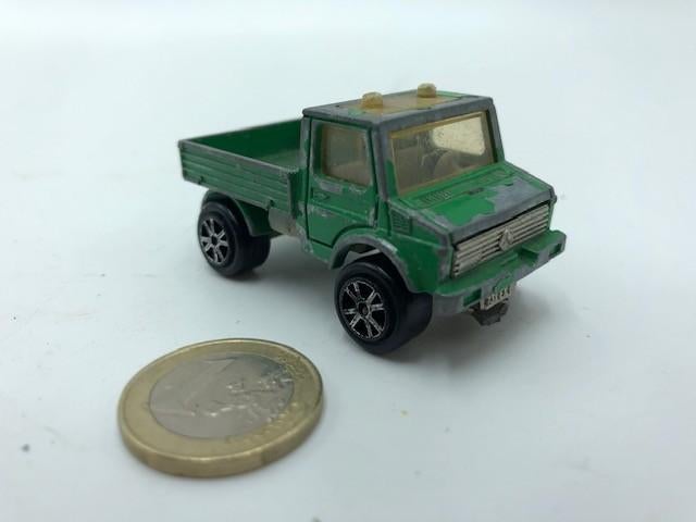 Mercedes Unimog Groen, Majorette, Ophalen of Verzenden, Gebruikt, Bus of Vrachtwagen, Majorette
