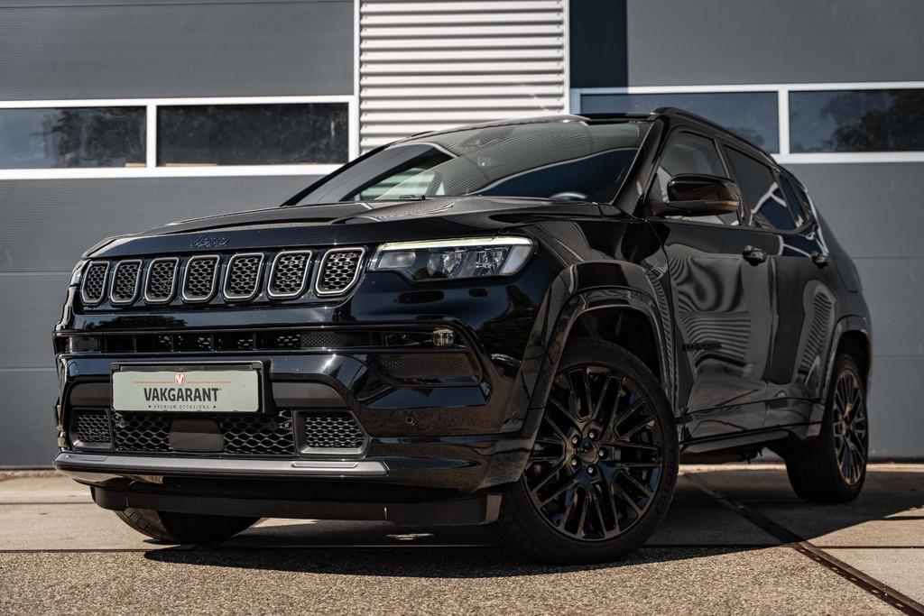 Jeep Compass 1.5T e-Hybrid High Altitude |Stoel/Stuurverw. |, 12 maanden, Gebruikt, 4 cilinders, Leder en Stof