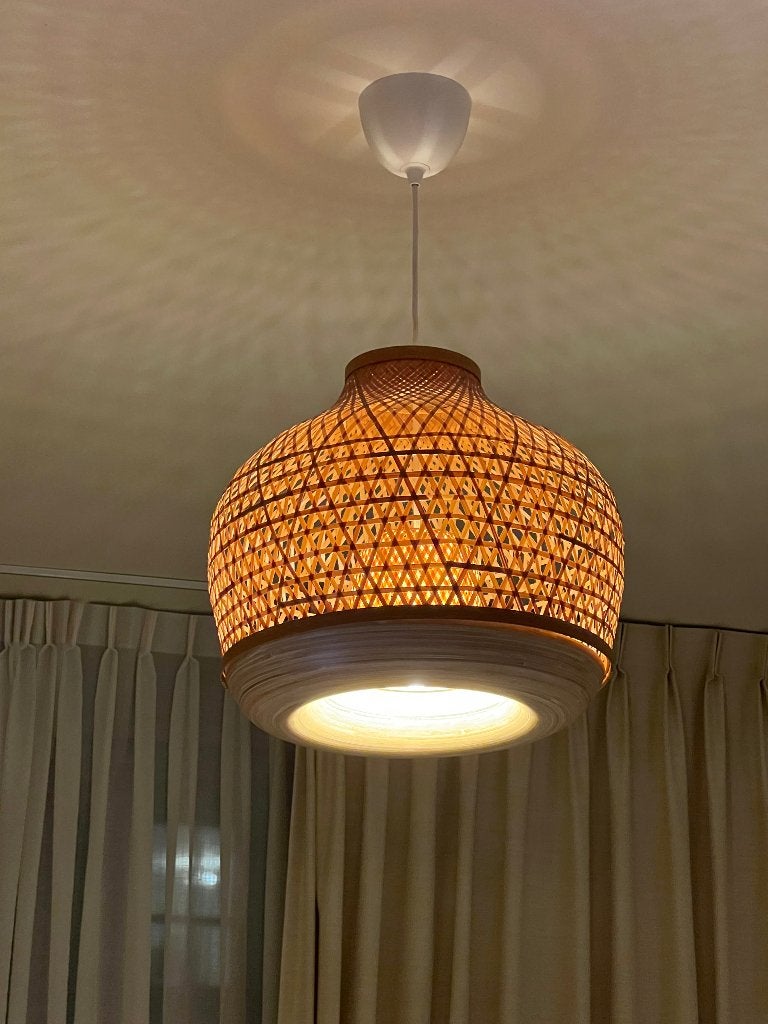 Hanglamp bamboe, Huis en Inrichting, Ophalen, Zo goed als nieuw