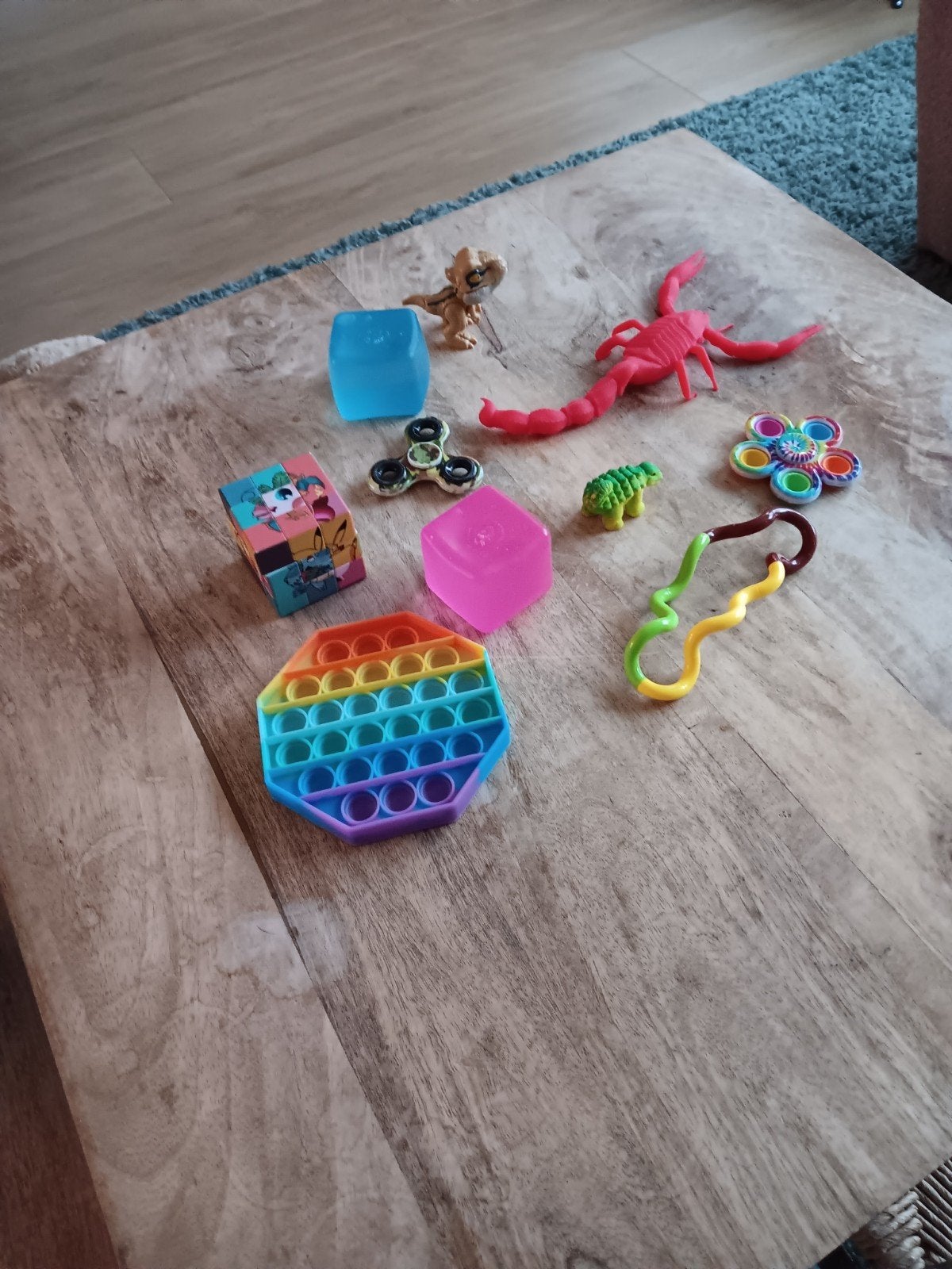 10 stuks Fidget Speelgoed Set: Pop-it, Fidget Spinners en me, Verzamelen, Ophalen of Verzenden, Gebruikt