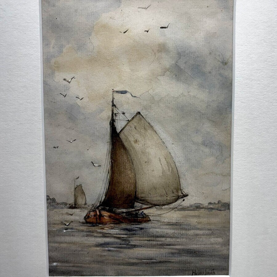 Hobbe Smith (1862-1942), scheepsportret, Maritiem / water, Oud hollands, Ophalen of Verzenden, Aquarel