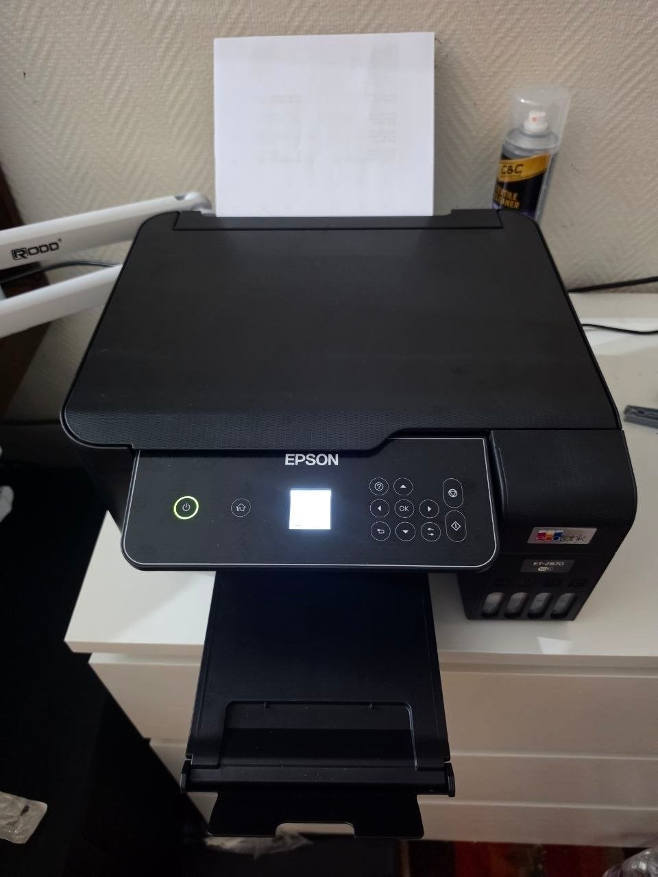 Epson EcoTank ET-2870 All-in-One Printer met Wi-Fi Nieuw, Computers en Software, Printers, Zo goed als nieuw, All-in-one, Inkjetprinter