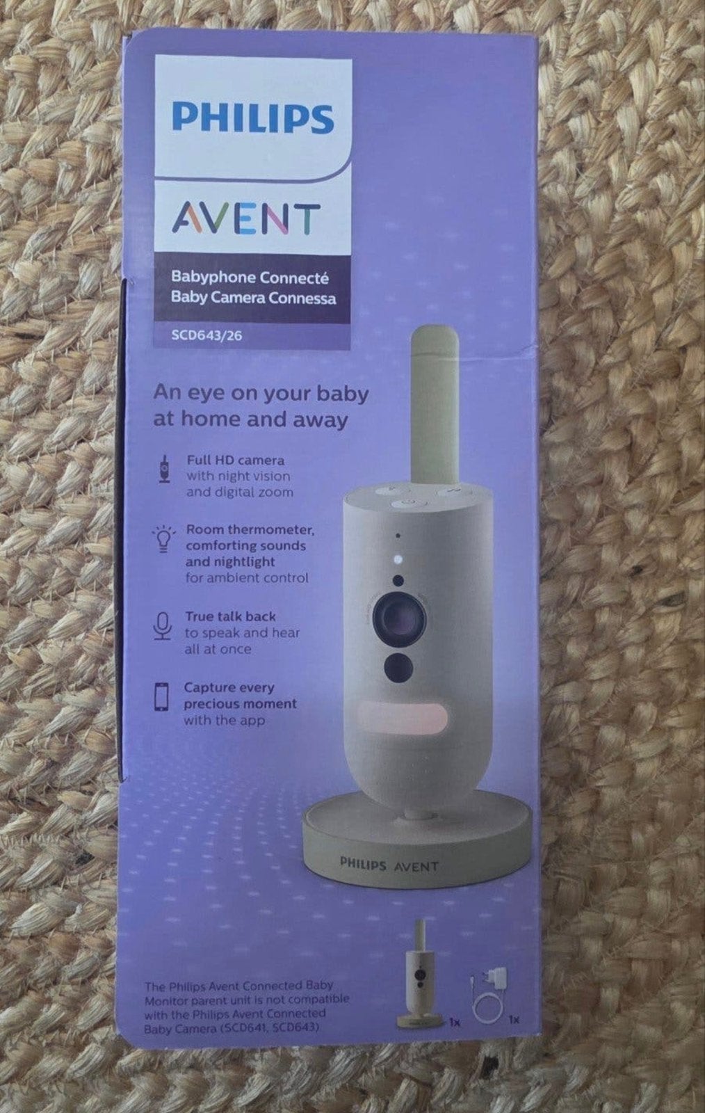 Philips Avent Babyfoon Connecté Baby Camera SCD643/26, Ophalen of Verzenden, Nieuw, 250 meter of meer, Camera