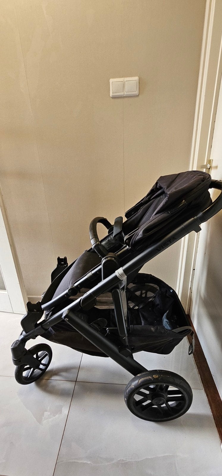 Complete UppaBaby Vista V2 combiwagen zwart, Kinderen en Baby's, Kinderwagens en Combinaties, Ophalen of Verzenden