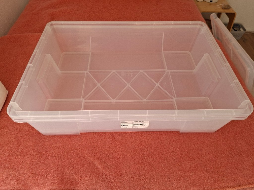 2 Ikea Samla opbergbakken 55 liter, Ophalen, 40 tot 60 cm, 75 tot 100 cm, Zo goed als nieuw